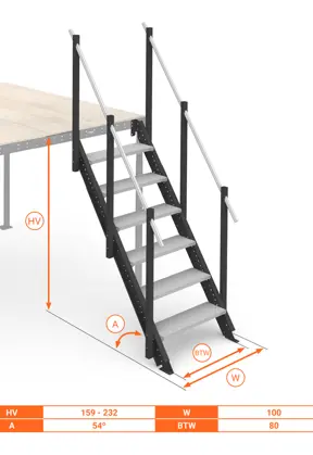 Scala Comoda 54° Gradini in Acciaio