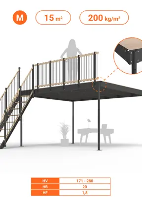 SOPPALCO IN ACCIAIO TM15 SCALA... - Misure max cm 415x368. Portata max 3000 kg. Pronta...