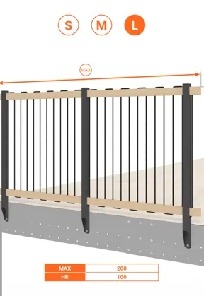 BALAUSTRA  IN CORDA ALTEZZA cm 100