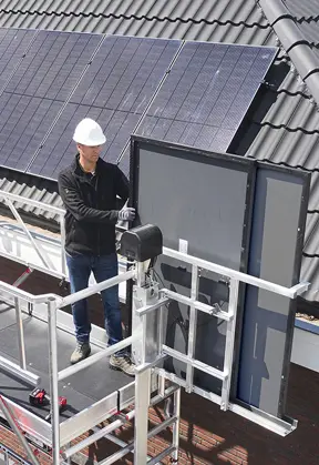 Trabattello Tempo Shuttle con sistema di sollevamento per pannelli fotovoltaici