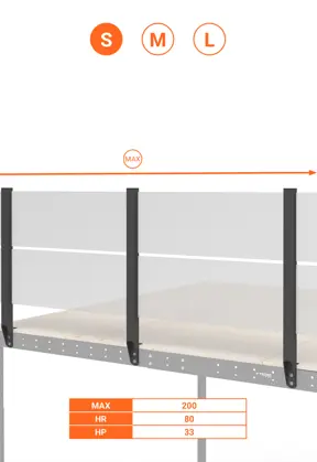 BALAUSTRA A PANNELLI ALTEZZA cm 80