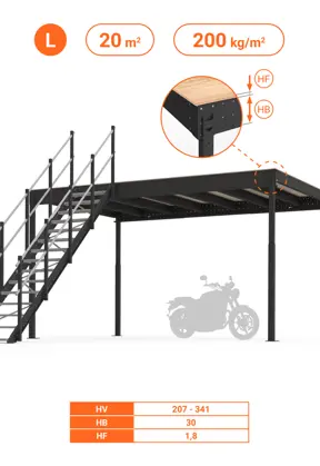 SOPPALCO IN ACCIAIO TL20 NERO CON SCALA COMODA