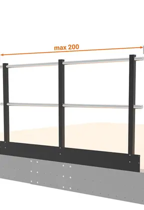 BALAUSTRA UNIVERSALE CON FERMAPIEDI cm 110