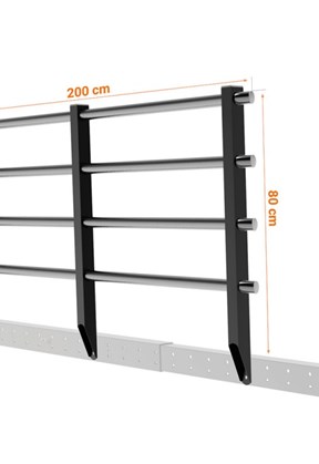 BALAUSTRA A 4 CORRIMANI ALTEZZA cm 80