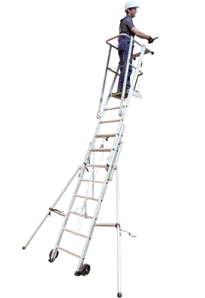 Scala aerea telescopica da appoggio