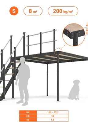 SOPPALCO IN ACCIAIO TS8 SCALA COMODA