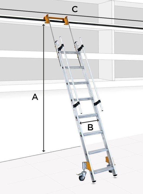 Scale per scaffali scorrevoli su binario