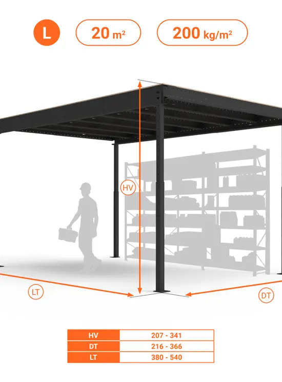 SOPPALCO IN ACCIAIO TL20 NERO CON SCALA COMODA