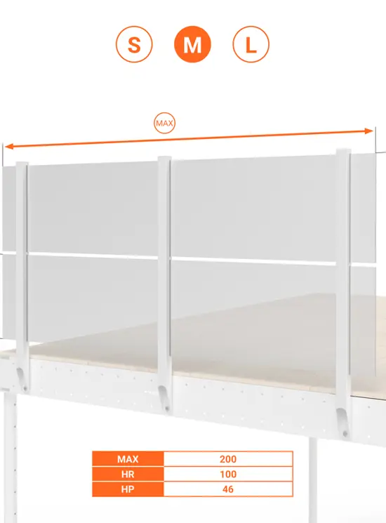 BALAUSTRA A PANNELLI ALTEZZA cm 100