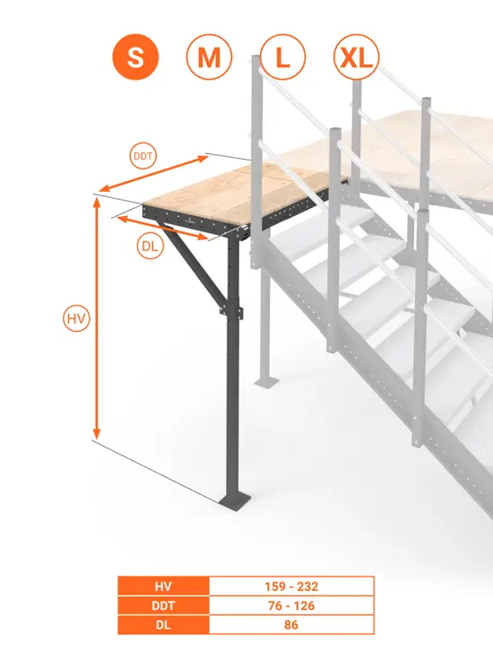 SOPPALCO IN ACCIAIO TS8 SCALA COMODA