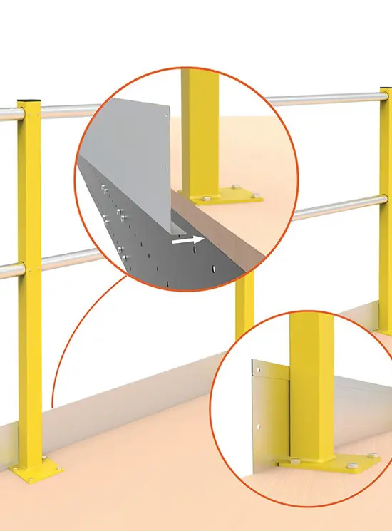 BALAUSTRA UNIVERSALE CON FERMAPIEDI cm 110