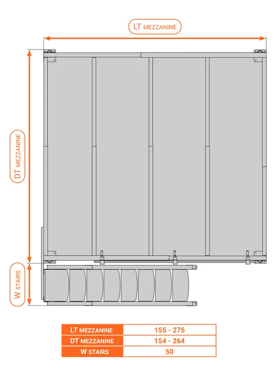 SOPPALCO IN ACCIAIO TS8 LOFTBED