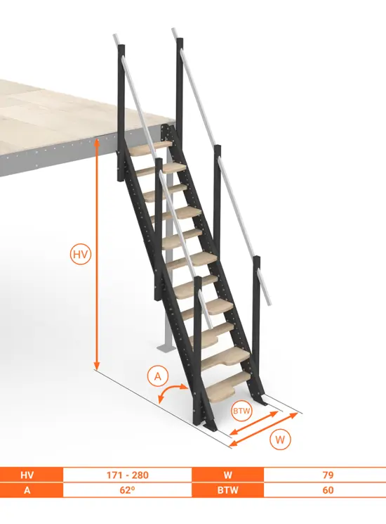 Scala Gradini Alternati 62°