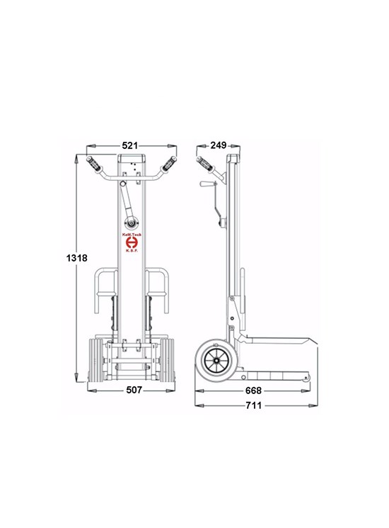 Sollevatore pieghevole leggero ML Piattaforma