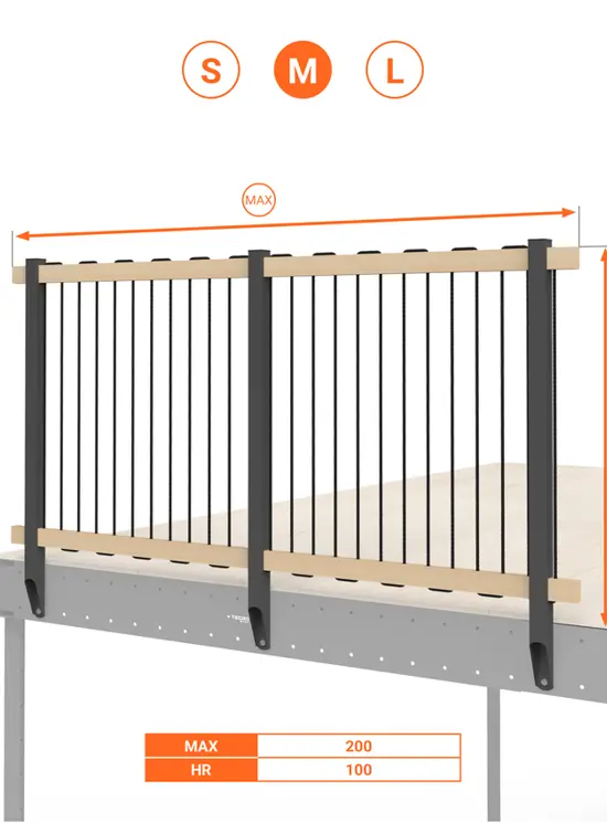 BALAUSTRA  IN CORDA ALTEZZA cm 100