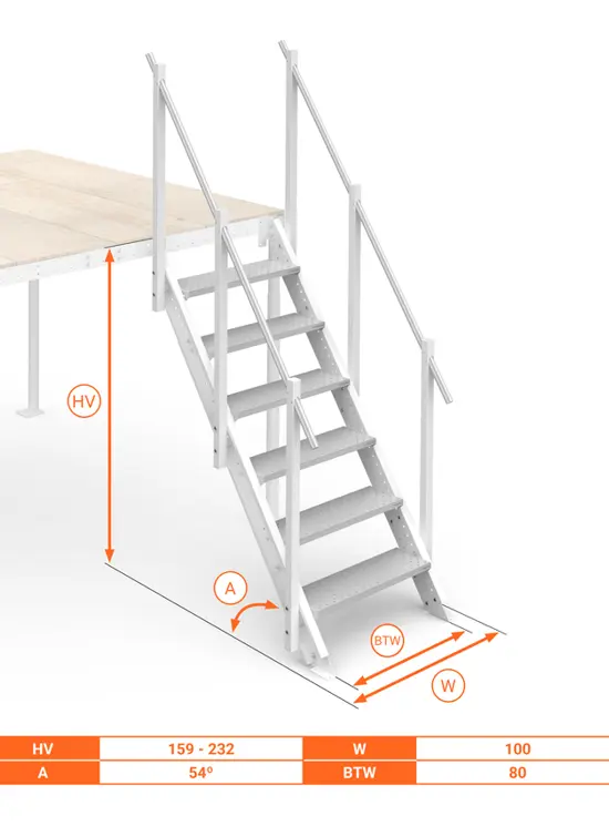 Scala Comoda 54° Gradini in Acciaio