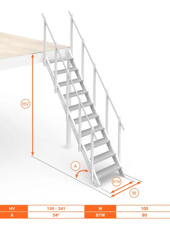 Scala Comoda 54° Gradini in Acciaio