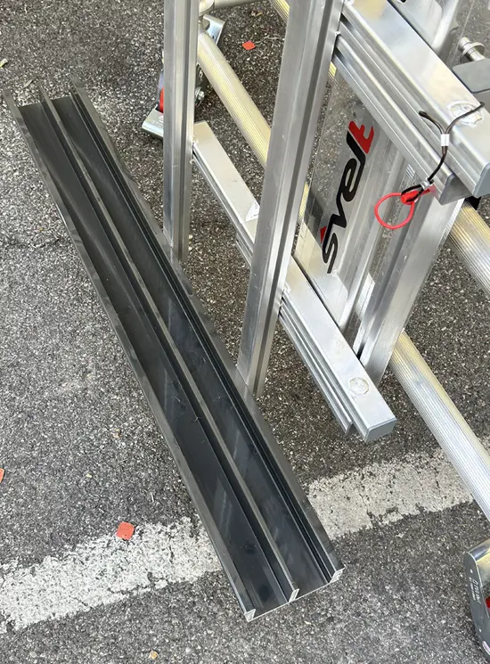 Trabattello Tempo Shuttle con sistema di sollevamento per pannelli fotovoltaici