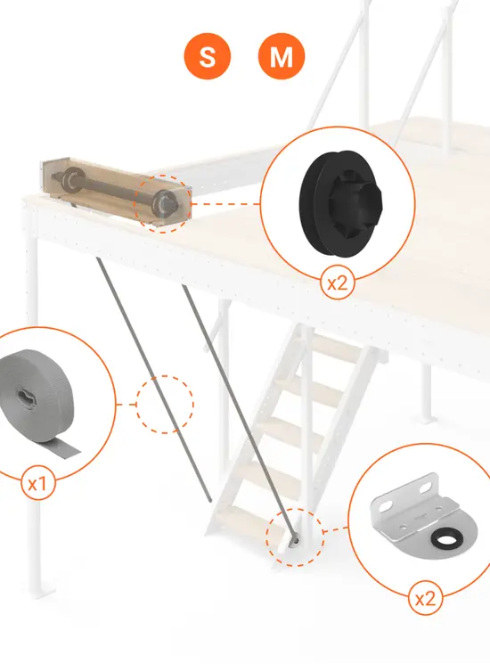 KIT ELEVAZIONE ELETTRICA PER SOPPALCO