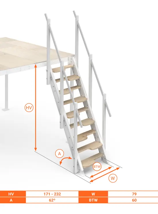 Scala Gradini Alternati 62°