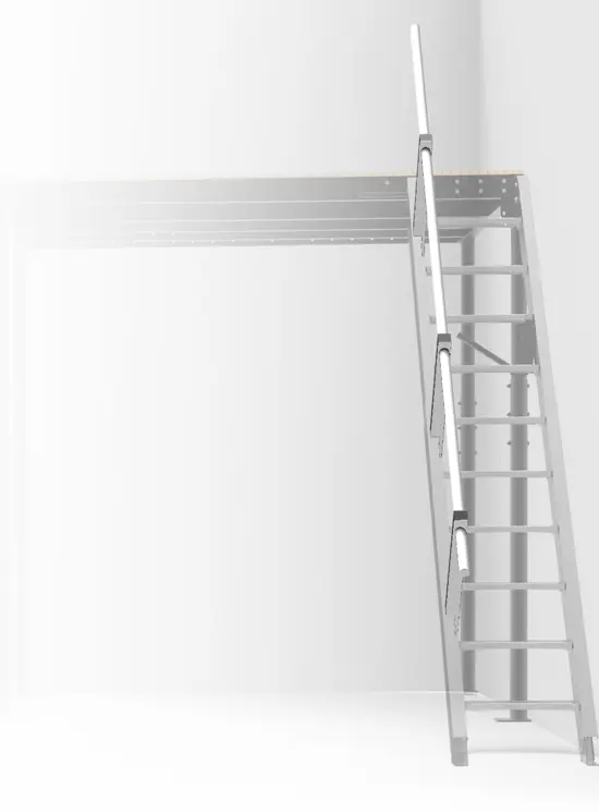 Scala salvaspazio per soppalchi 45°