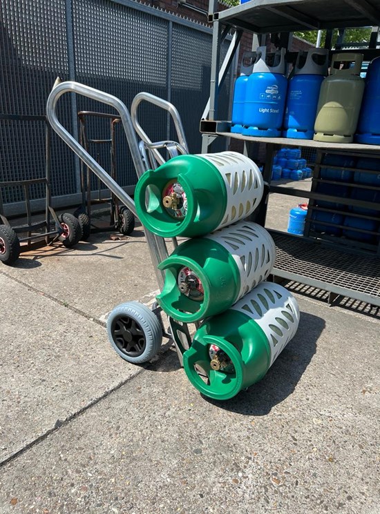 Carrello Alluminio porta bombole