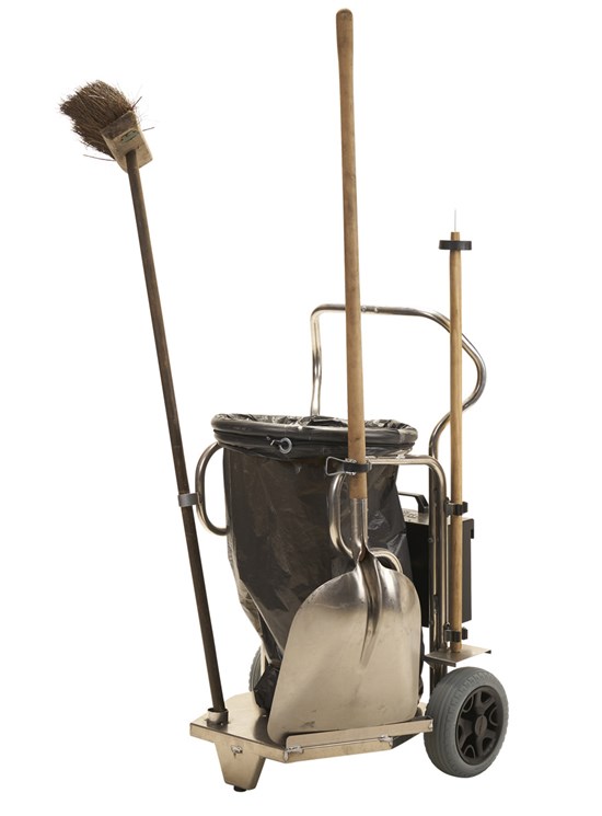 Carrello in alluminio per rifiuti