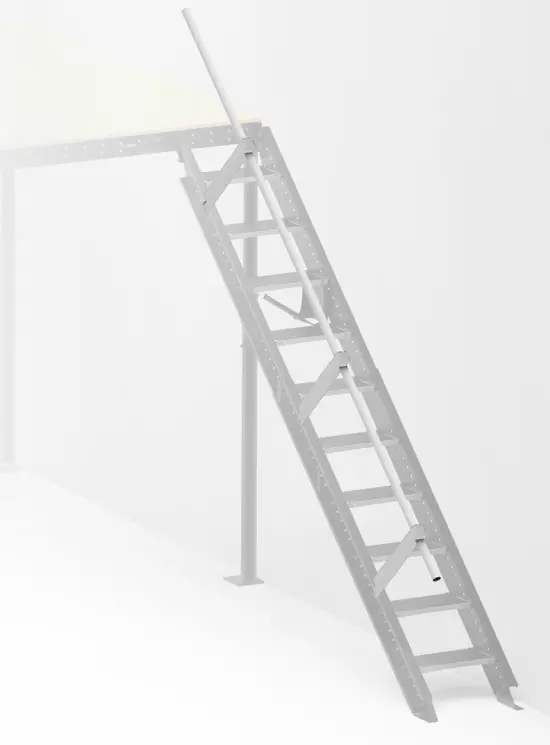 Scala salvaspazio per soppalchi 45°