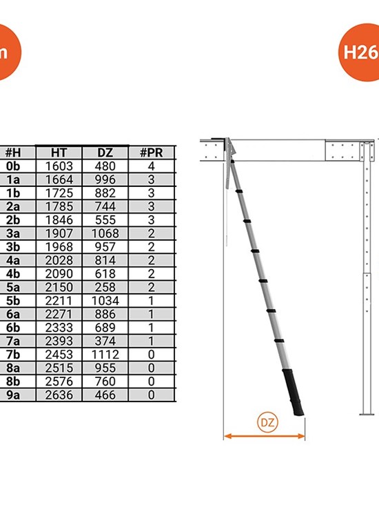 Scala retrattile per soppalchi LOFT