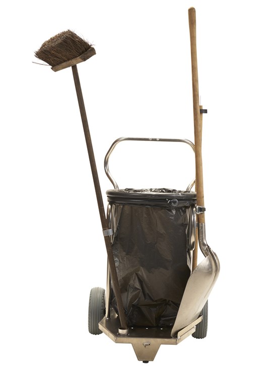 Carrello in alluminio per rifiuti