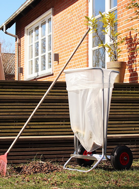Carrello in acciaio per rifiuti