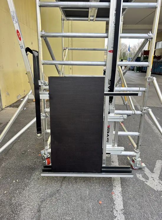 Trabattello Tempo Shuttle con sistema di sollevamento per pannelli fotovoltaici