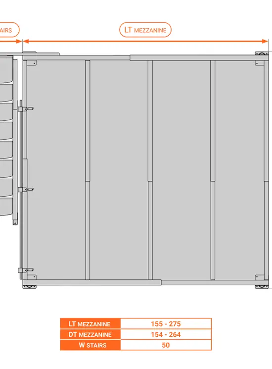 SOPPALCO IN ACCIAIO TS8 LOFTBED