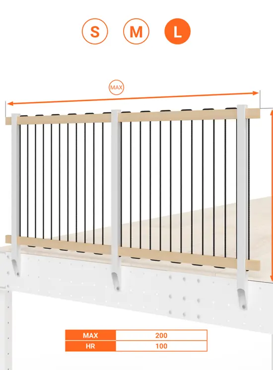 BALAUSTRA  IN CORDA ALTEZZA cm 100
