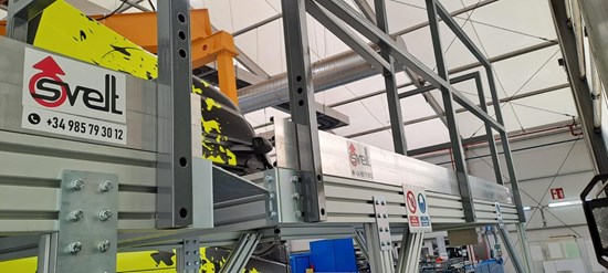 Piattaforma in alluminio e acciaio per camion