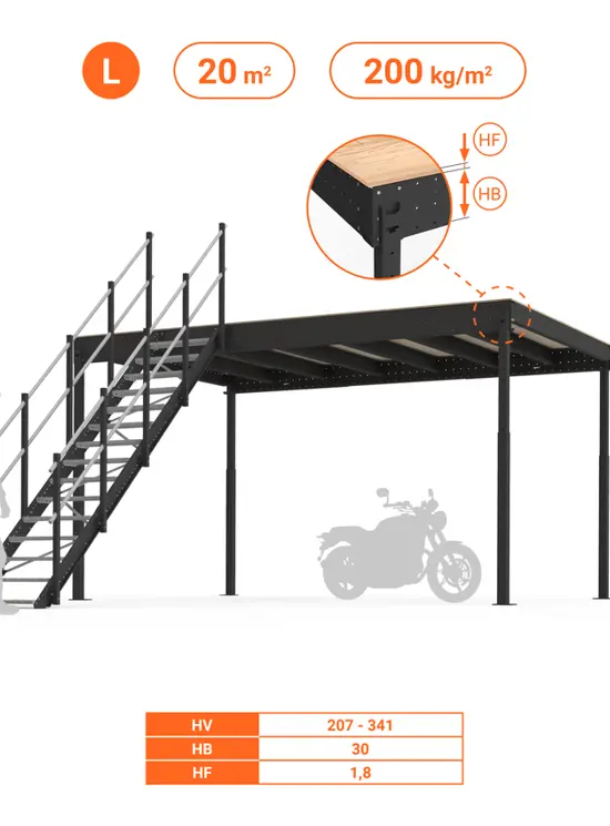 SOPPALCO IN ACCIAIO TL20 NERO CON SCALA COMODA