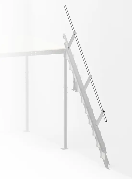 Scala salvaspazio per soppalchi 45°