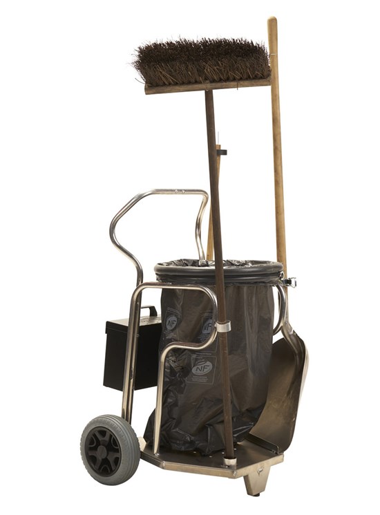 Carrello in alluminio per rifiuti