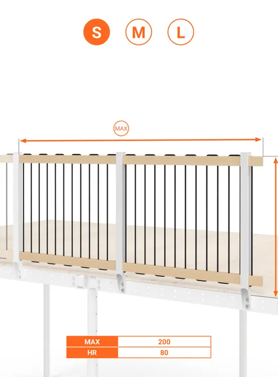 SOPPALCO IN ACCIAIO TS8 SCALA LEGNO