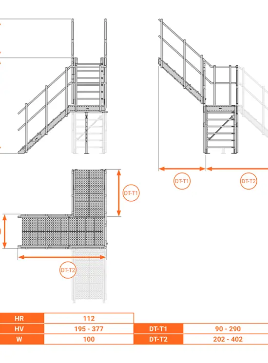 Scala Comoda 42° con pianerottolo 