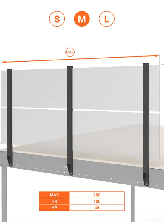 BALAUSTRA A PANNELLI ALTEZZA cm 100