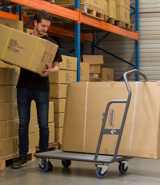 Carrello ergonomico a un pianale