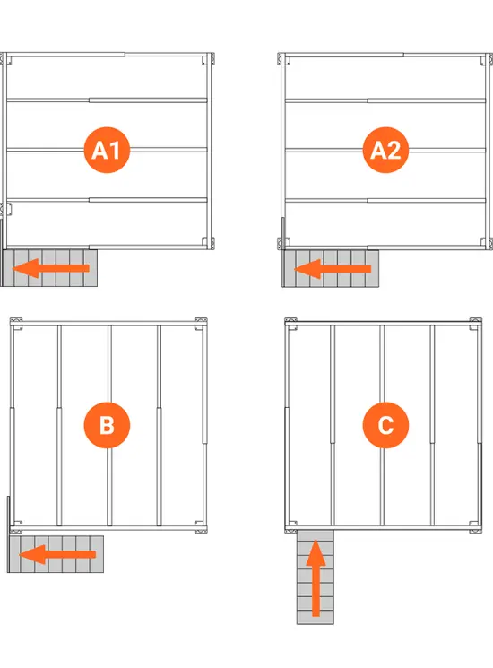 Scala Laterale da 45° a 63°