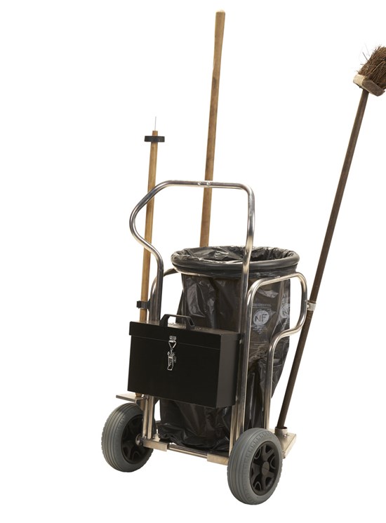 Carrello in alluminio per rifiuti