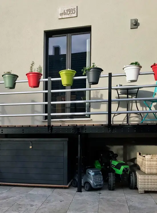 BALAUSTRA A 4 CORRIMANI ALTEZZA cm 100