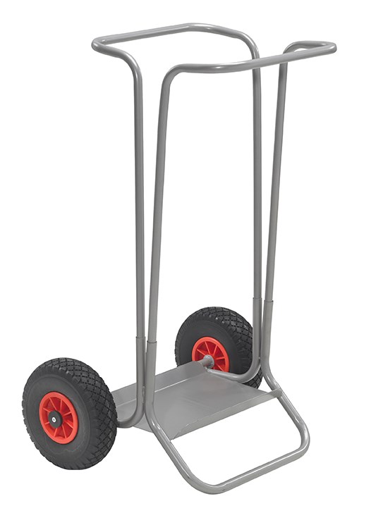 Carrello in acciaio per rifiuti