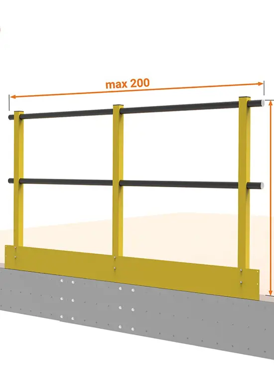 BALAUSTRA UNIVERSALE CON FERMAPIEDI cm 110