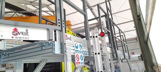 Piattaforma in alluminio e acciaio per camion