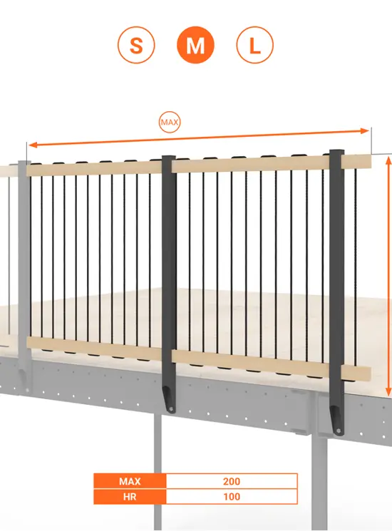 BALAUSTRA  IN CORDA ALTEZZA cm 100