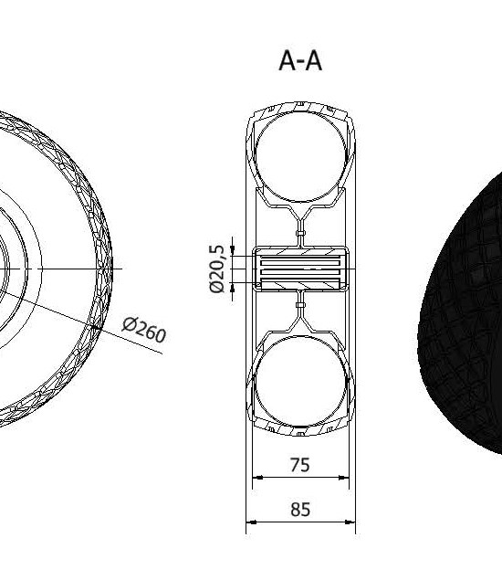 Ruota pneumatica rinforzata per carrello